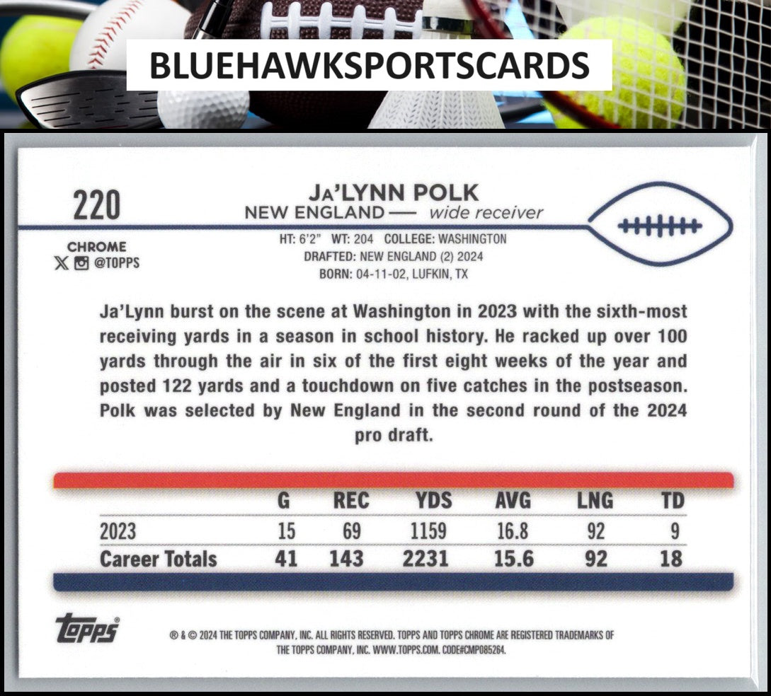 2024 Topps Chrome #220 Ja’Lynn Polk