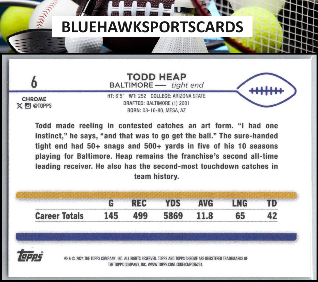 2024 Topps Chrome #6 Todd Heap