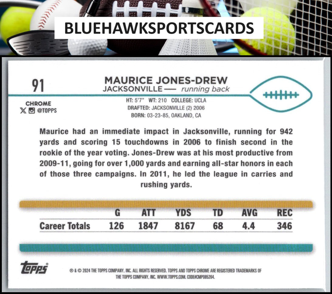 2024 Topps Chrome #91 Maurice Jones-Drew