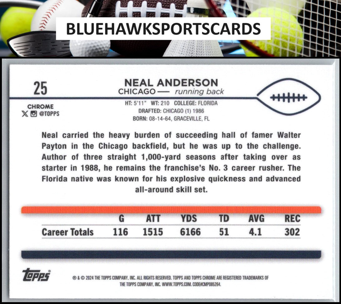 2024 Topps Chrome #25 Neal Anderson
