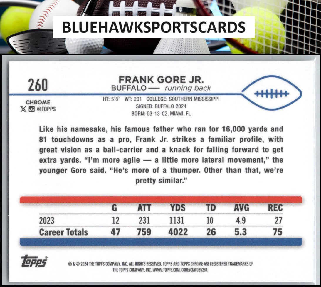 2024 Topps Chrome #260 Frank Gore Jr.