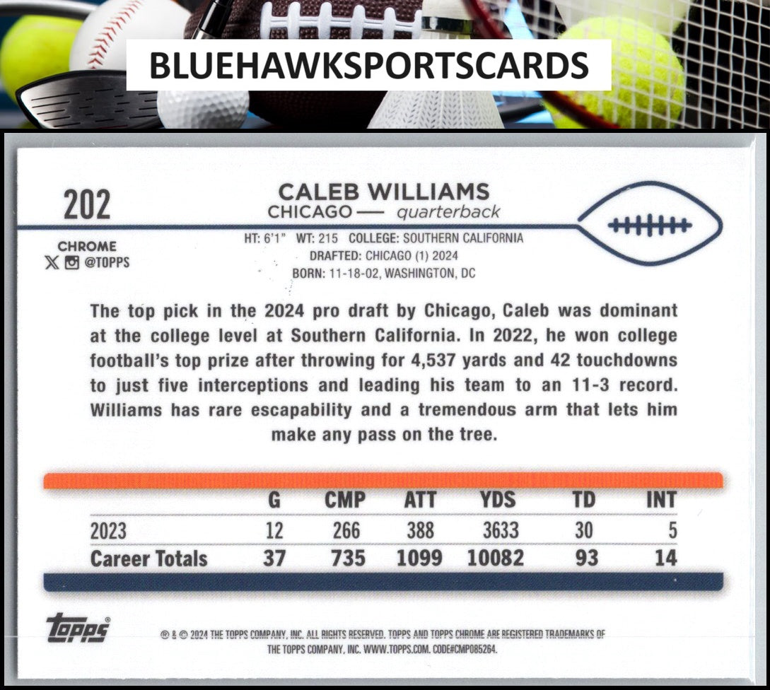 2024 Topps Chrome #202 Caleb Williams