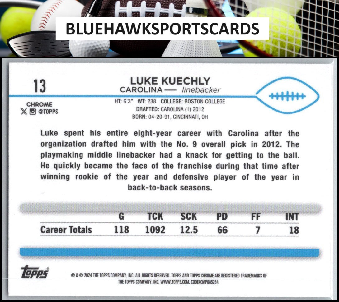 2024 Topps Chrome #13 Luke Kuechly