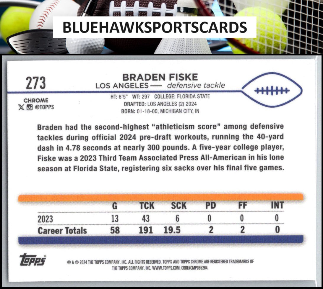 2024 Topps Chrome #273 Braden Fiske