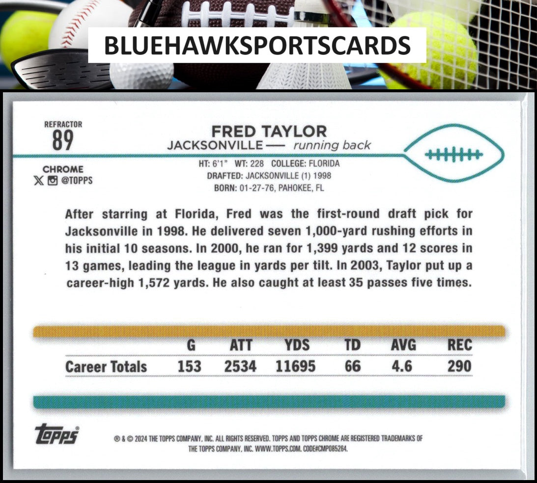 2024 Topps Chrome #89 Fred Taylor Refractor