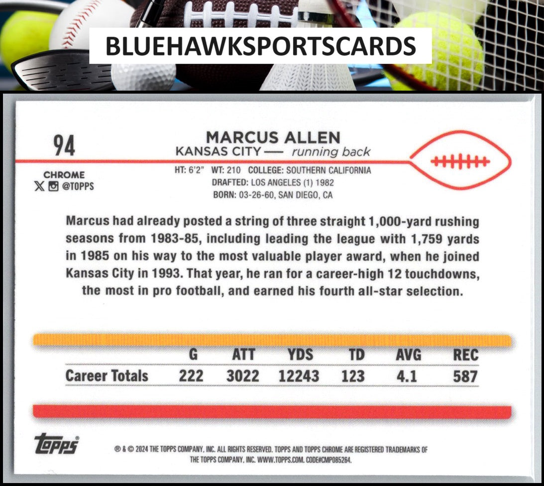 2024 Topps Chrome #94 Marcus Allen Refractor