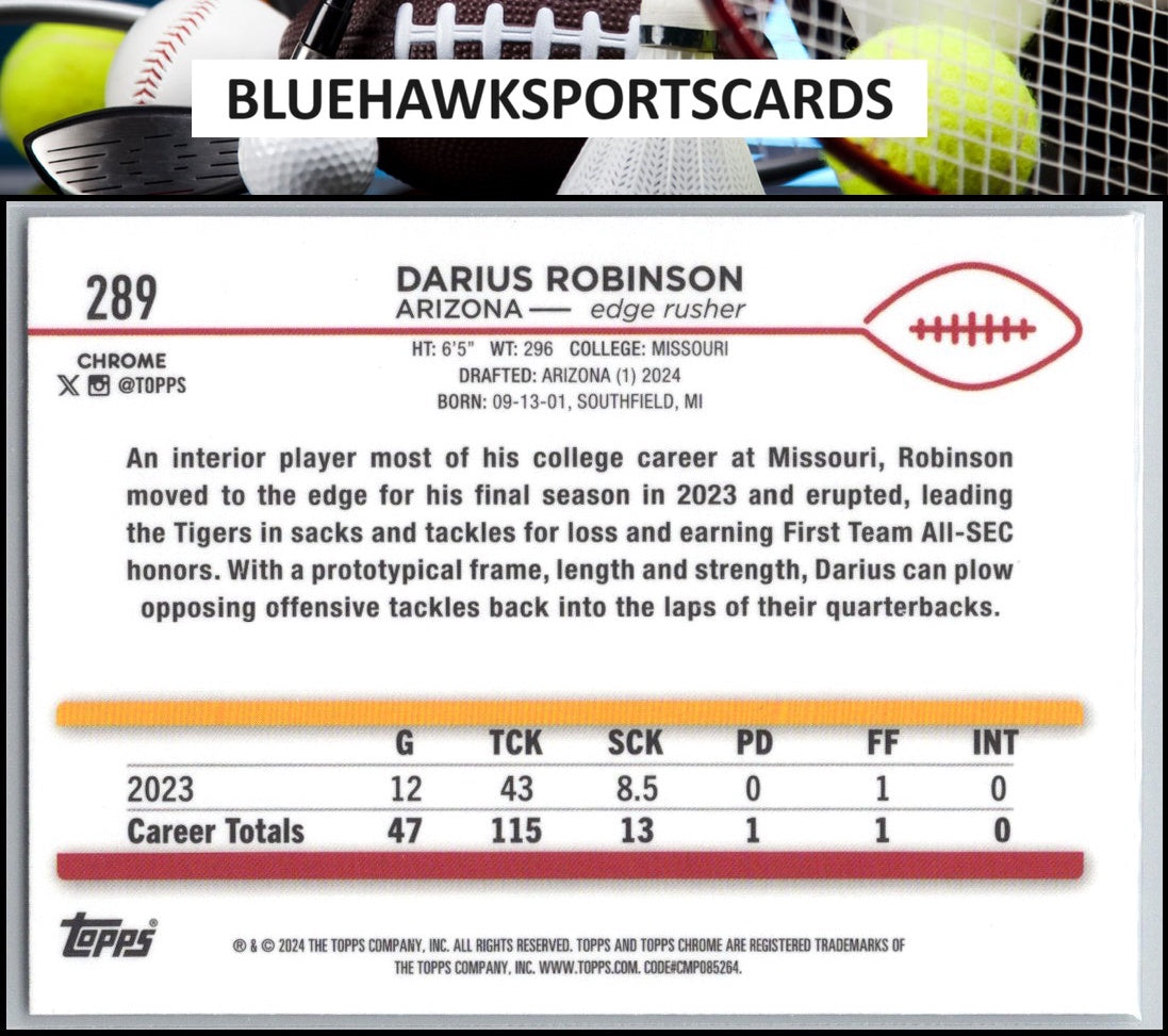 2024 Topps Chrome #289 Darius Robinson