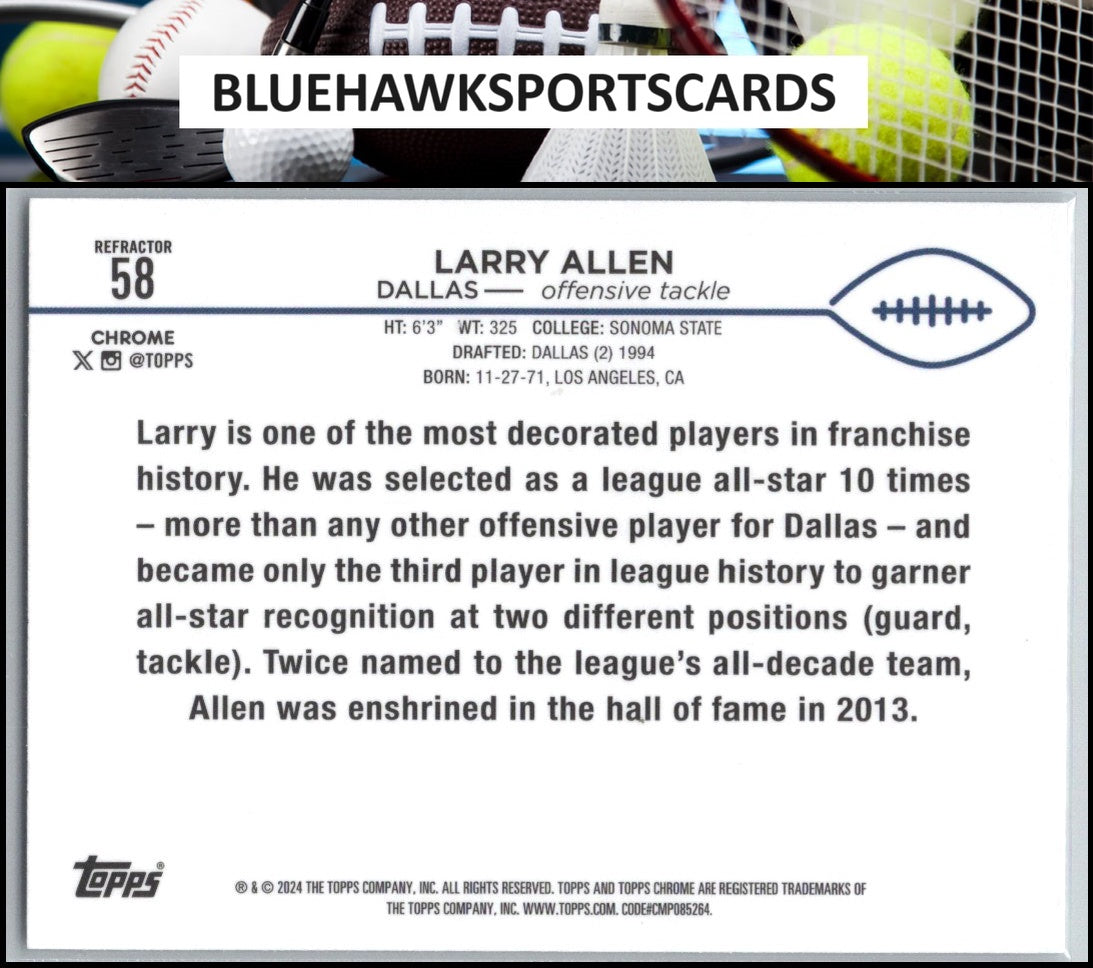 2024 Topps Chrome #58 Larry Allen Refractor