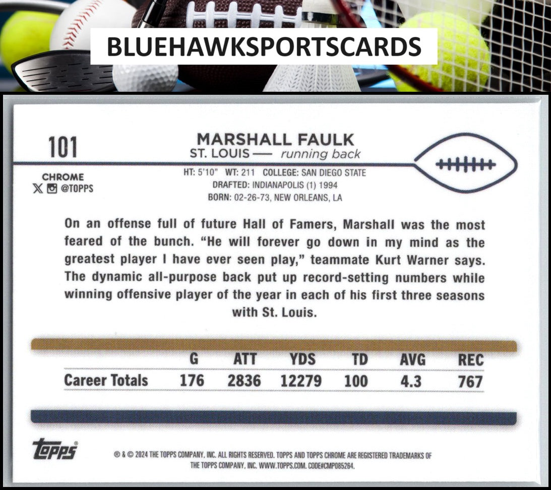 2024 Topps Chrome #101 Marshall Faulk
