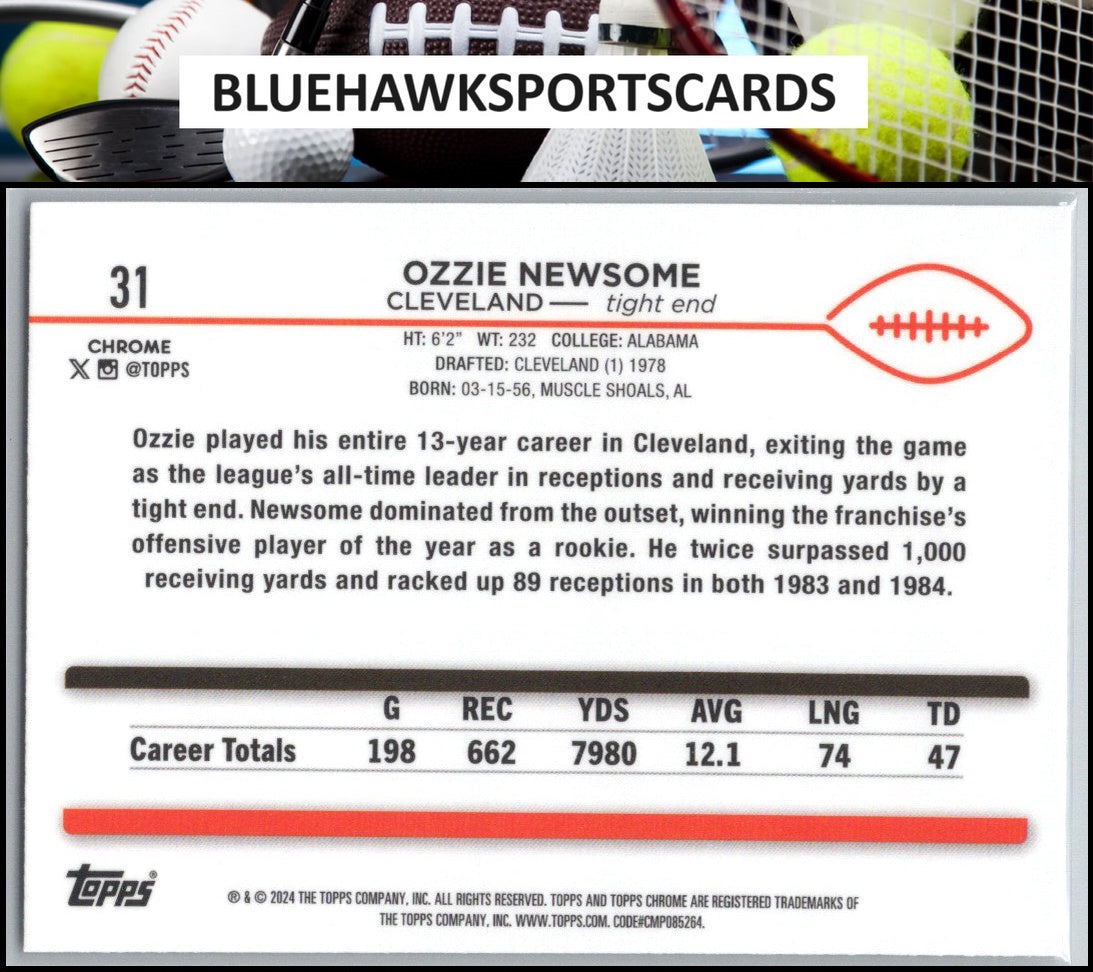 2024 Topps Chrome #31 Ozzie Newsome