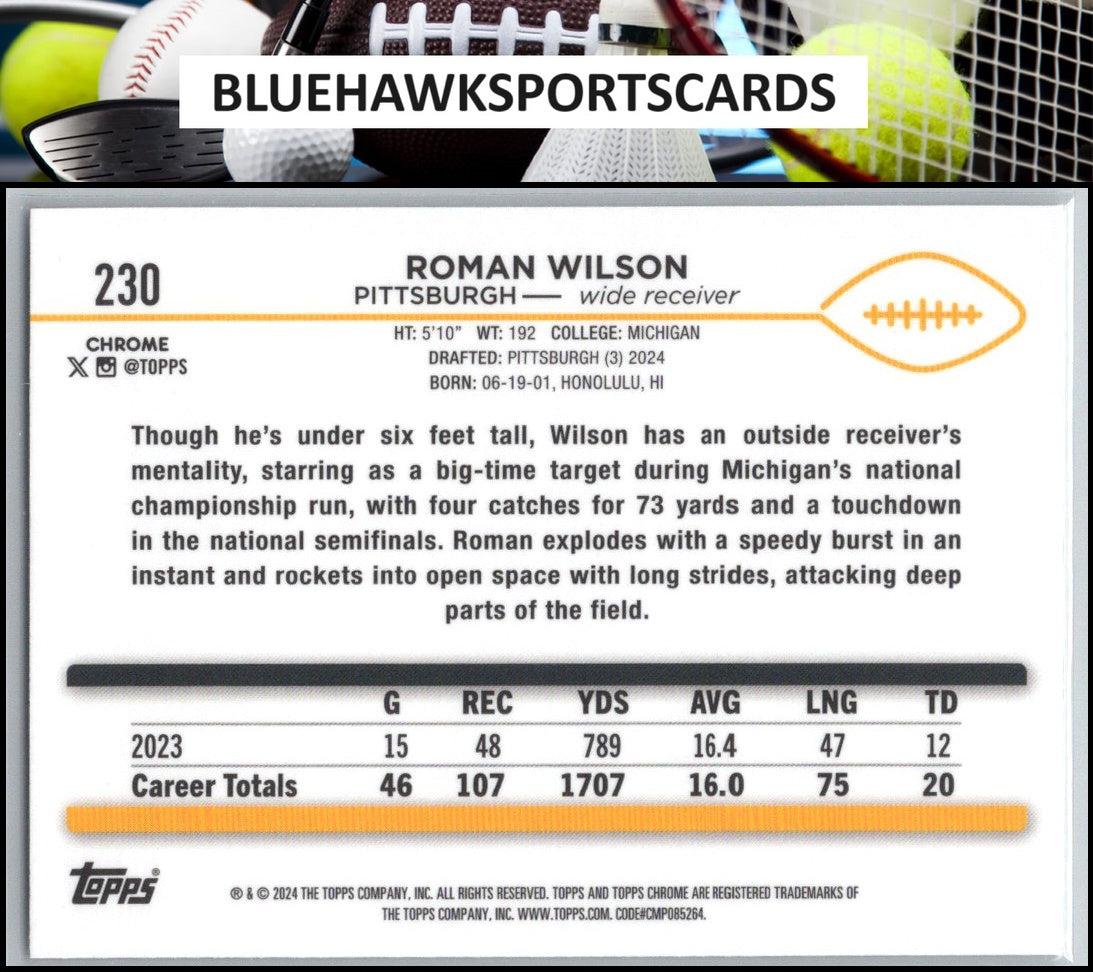 2024 Topps Chrome #230 Roman Wilson