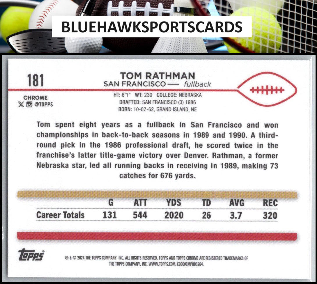2024 Topps Chrome #181 Tom Rathman
