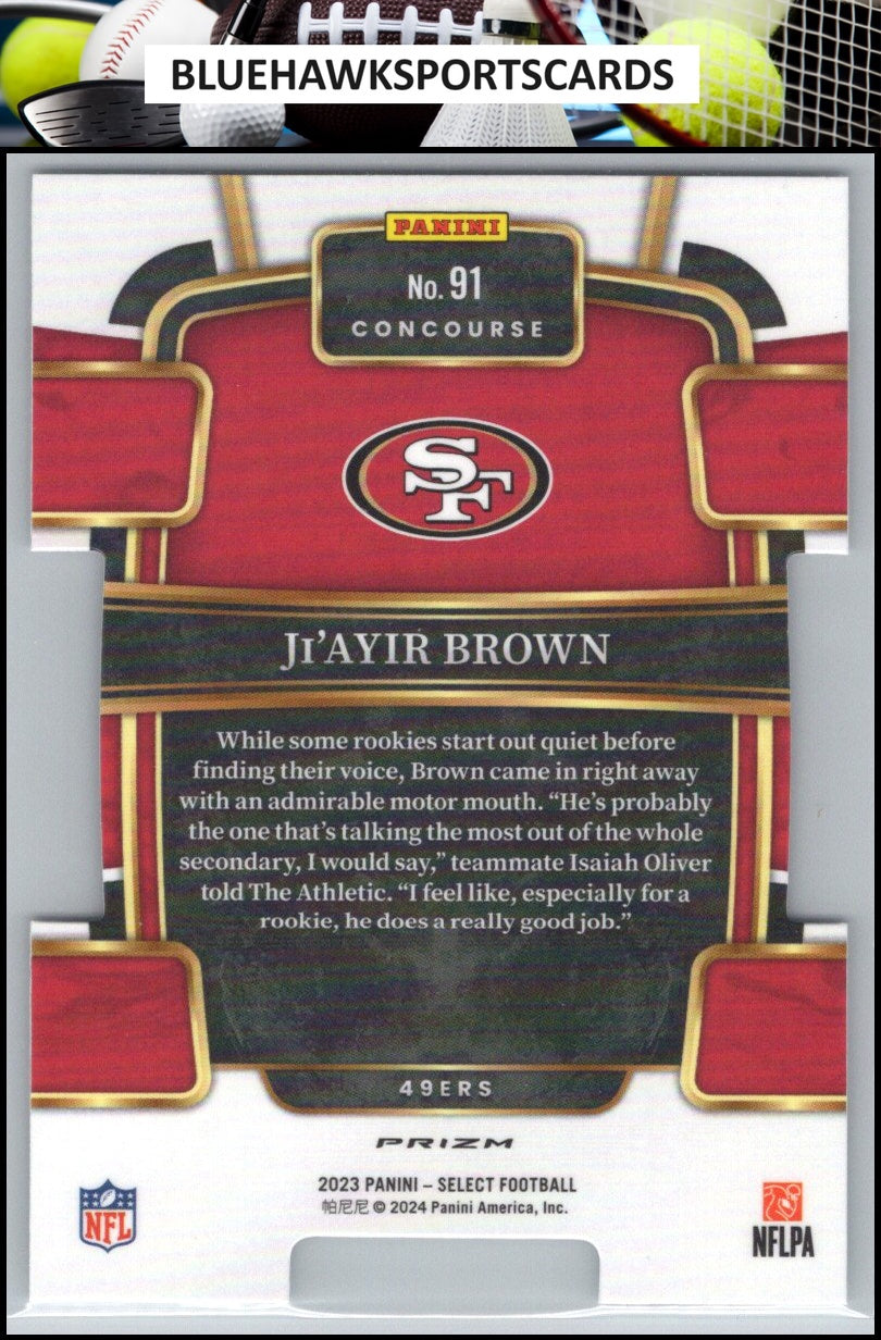 2023 Panini Select #91 Ji'Ayir Brown Silver Prizms Die Cuts