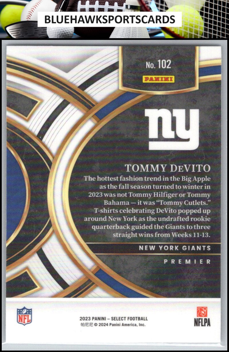 2023 Panini Select #102 Tommy DeVito