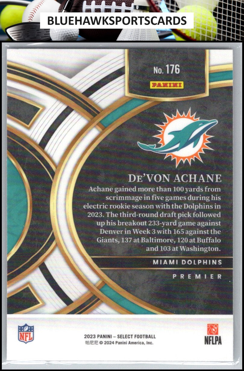 2023 Panini Select #176 De'Von Achane