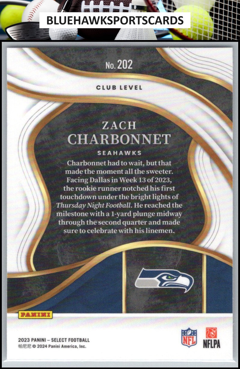 2023 Panini Select #202 Zach Charbonnet