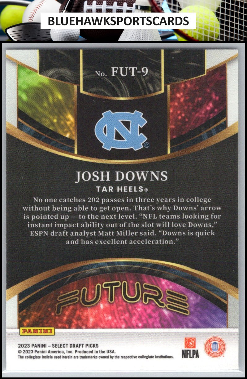 2023 Panini Select Draft Picks #FUT-9 Josh Downs Future
