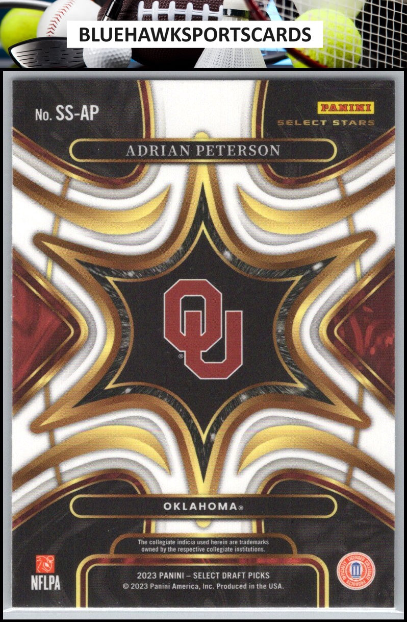 2023 Panini Select Draft Picks #SS-AP Adrian Peterson Select Stars