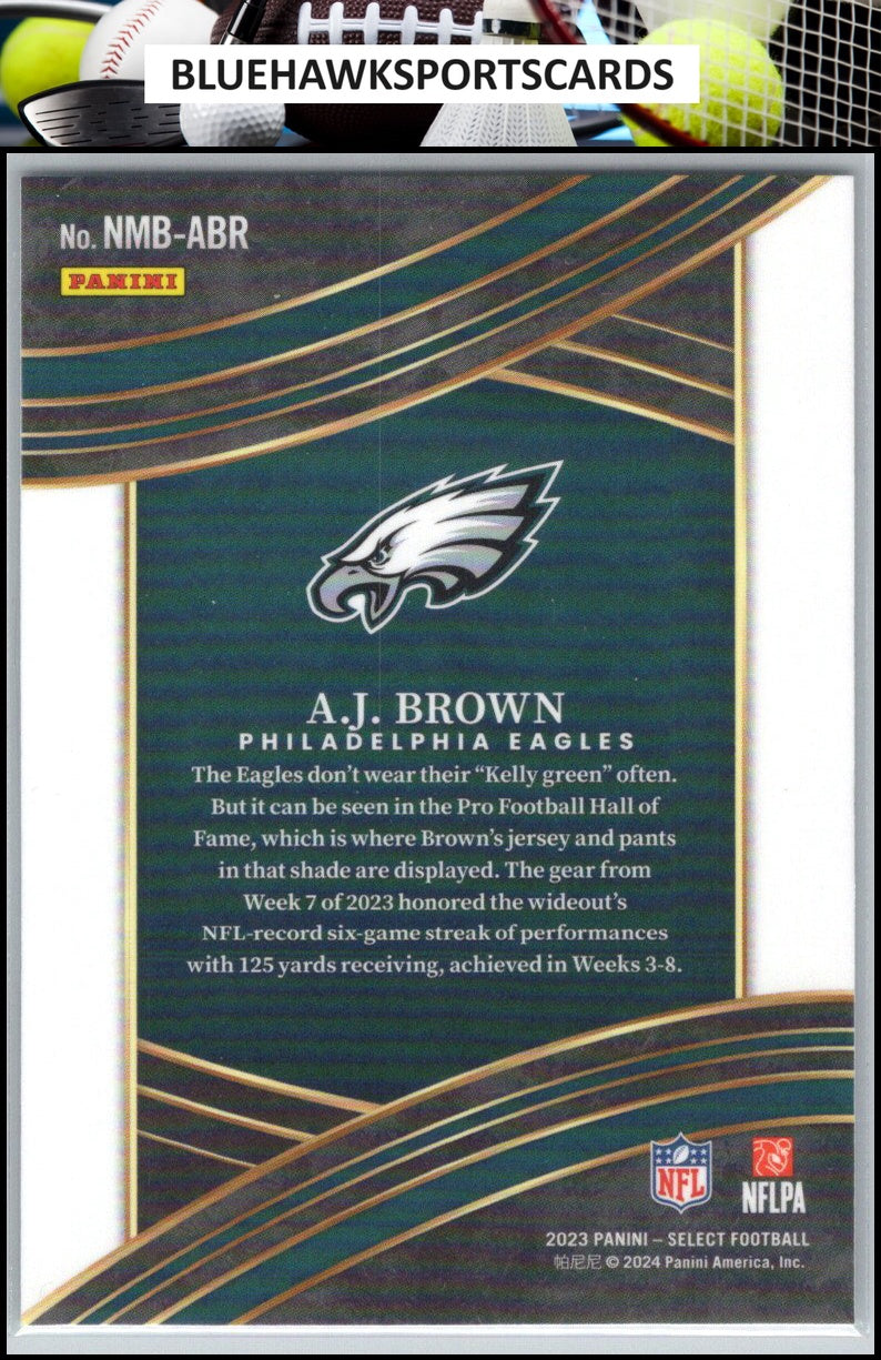 2023 Panini Select #NMB-ABR A.J. Brown Numbers