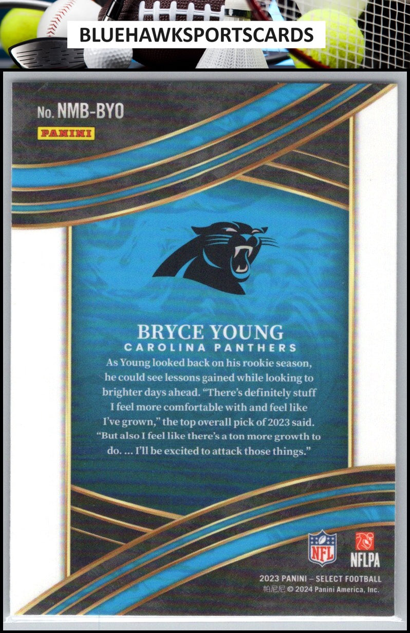 2023 Panini Select #NMB-BYO Bryce Young Numbers