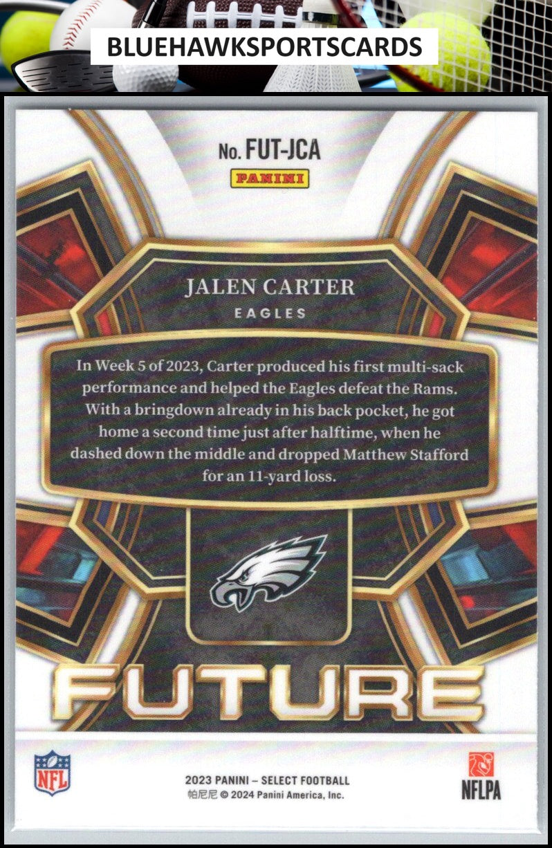2023 Panini Select #FUT-JCA Jalen Carter Future