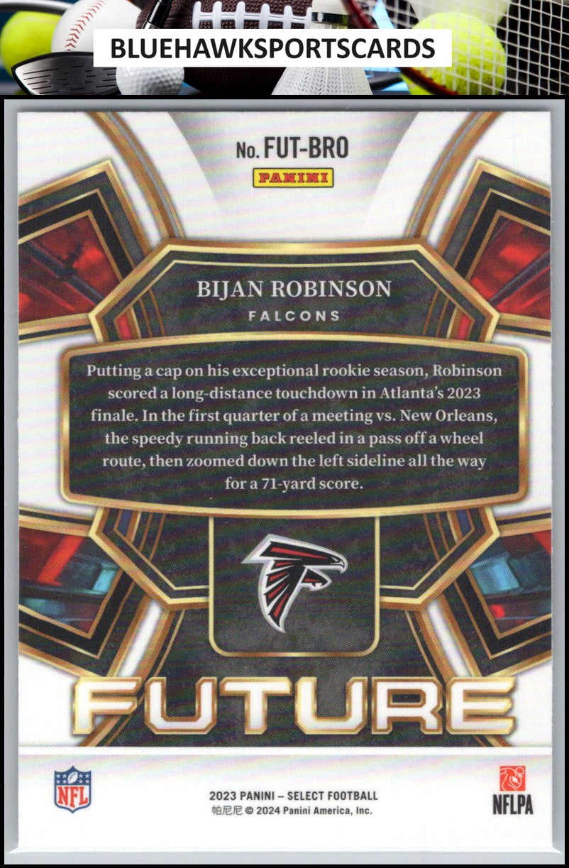 2023 Panini Select #FUT-BRO Bijan Robinson Future