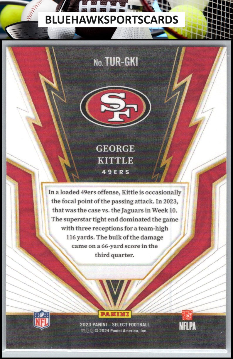 2023 Panini Select #TUR-GKI George Kittle Turbocharged