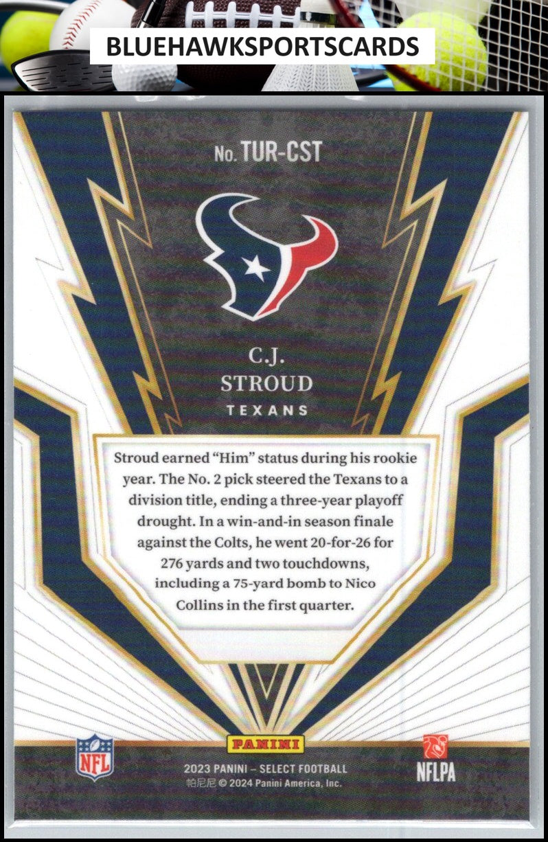 2023 Panini Select #TUR-CST C.J. Stroud Turbocharged