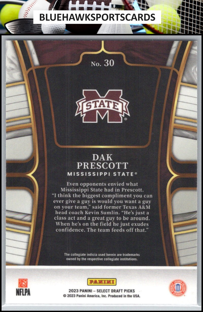 2023 Panini Select Draft Picks #30 Dak Prescott Blue Retail