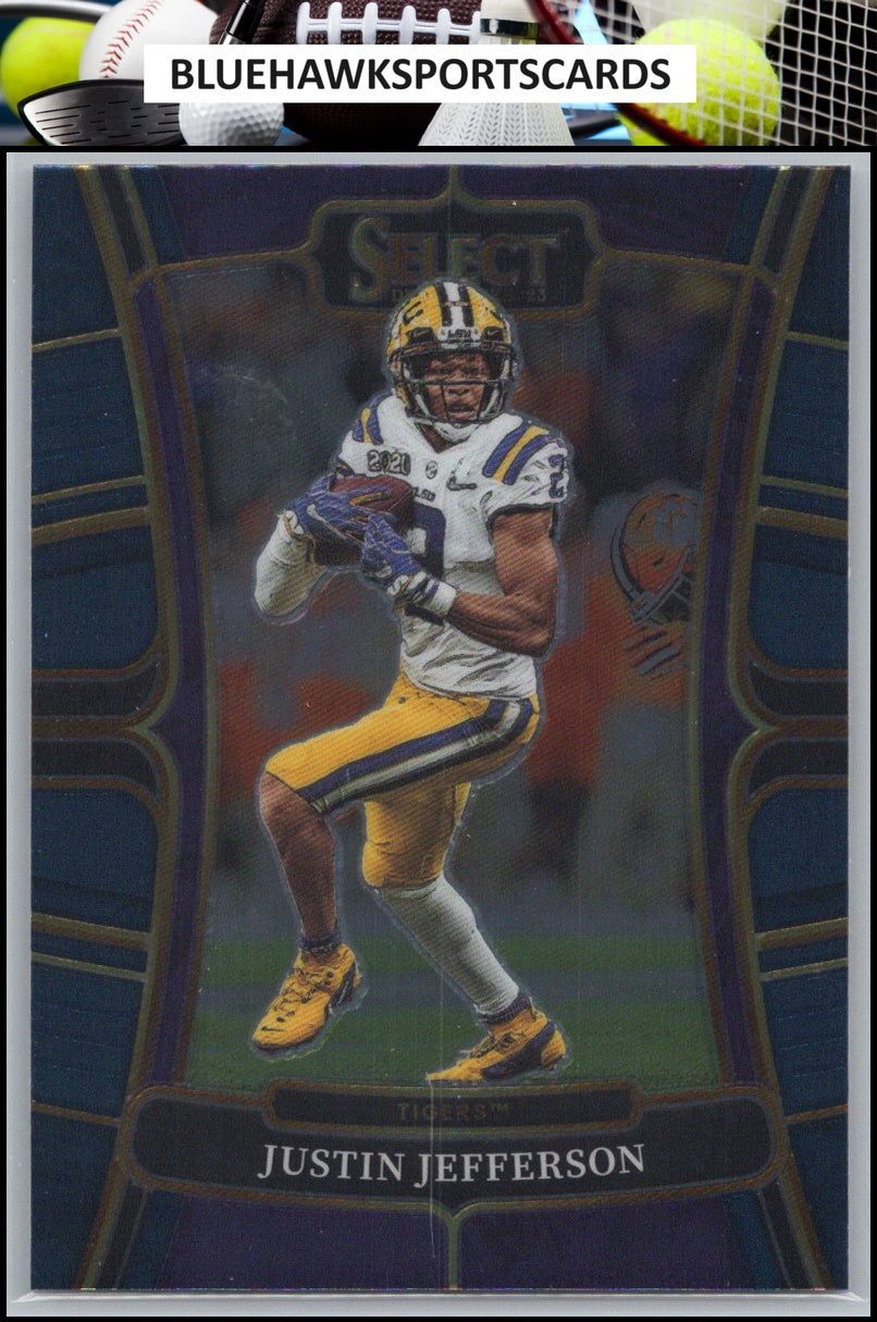 2023 Panini Select Draft Picks #52 Justin Jefferson Blue Retail