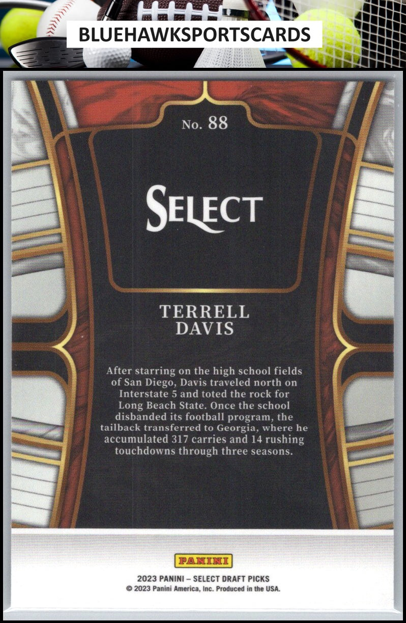 2023 Panini Select Draft Picks #88 Terrell Davis Blue Retail