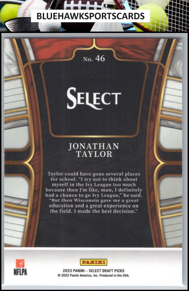 2023 Panini Select Draft Picks #46 Jonathan Taylor Blue Retail
