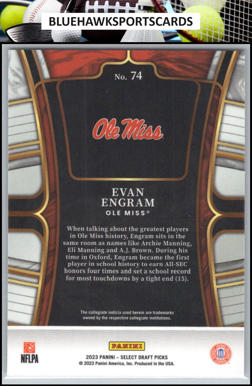 2023 Panini Select Draft Picks #74 Evan Engram Blue Retail