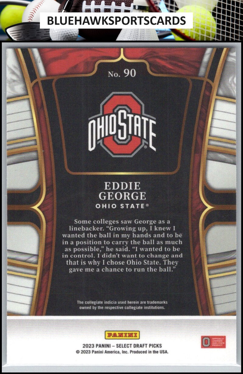 2023 Panini Select Draft Picks #90 Eddie George Blue Retail