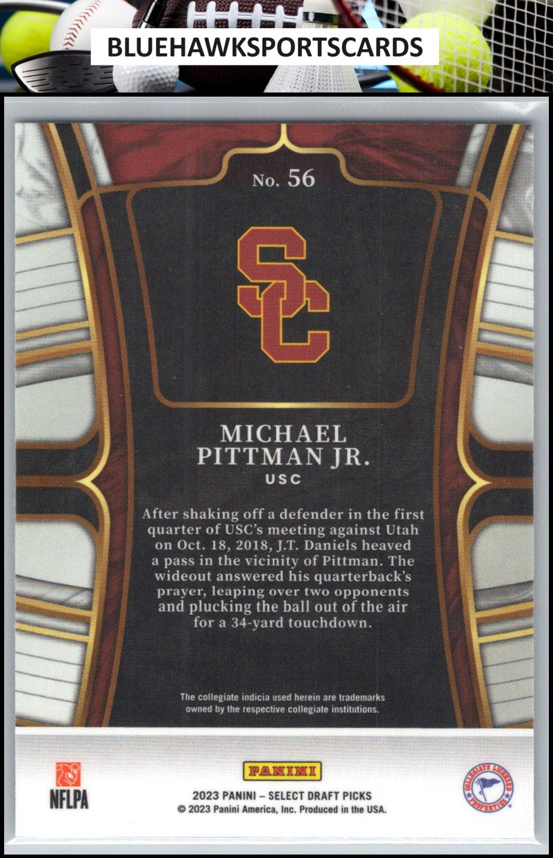 2023 Panini Select Draft Picks #56 Michael Pittman Jr. Blue Retail