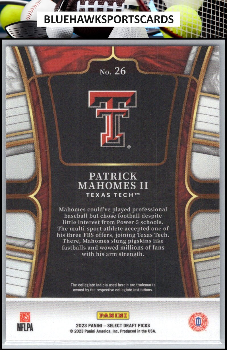 2023 Panini Select Draft Picks #26 Patrick Mahomes II Blue Retail