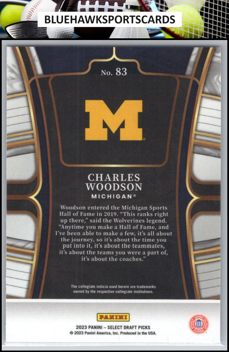 2023 Panini Select Draft Picks #83 Charles Woodson Blue Retail