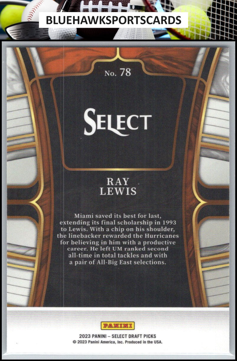 2023 Panini Select Draft Picks #78 Ray Lewis Blue Retail