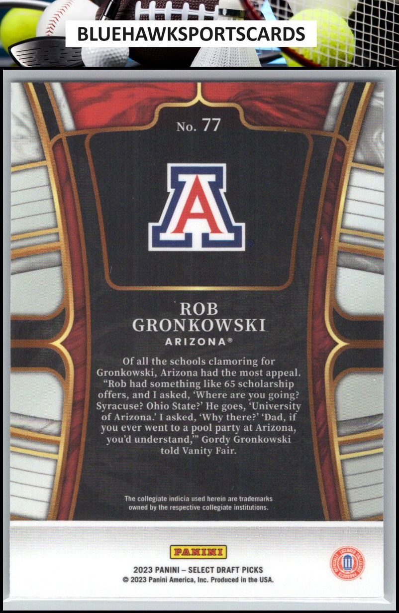 2023 Panini Select Draft Picks #77 Rob Gronkowski Blue Retail