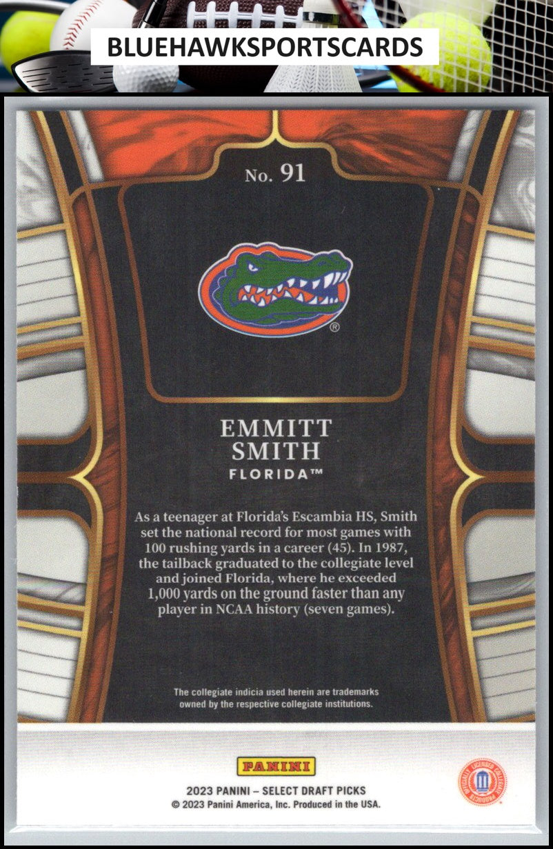 2023 Panini Select Draft Picks #91 Emmitt Smith Blue Retail