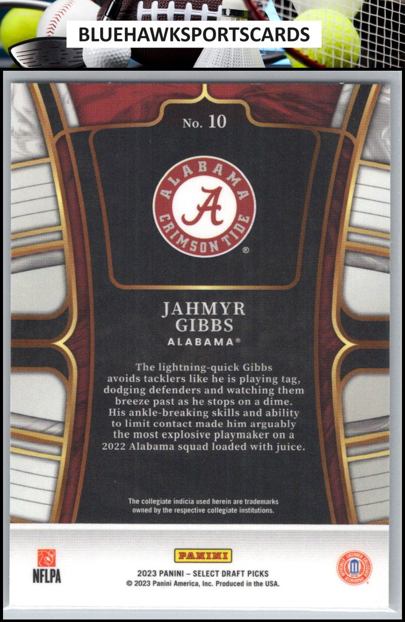2023 Panini Select Draft Picks #10 Jahmyr Gibbs Blue Retail
