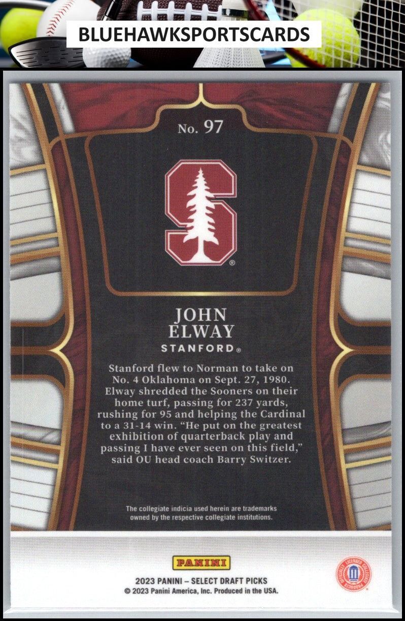 2023 Panini Select Draft Picks #97 John Elway Blue Retail