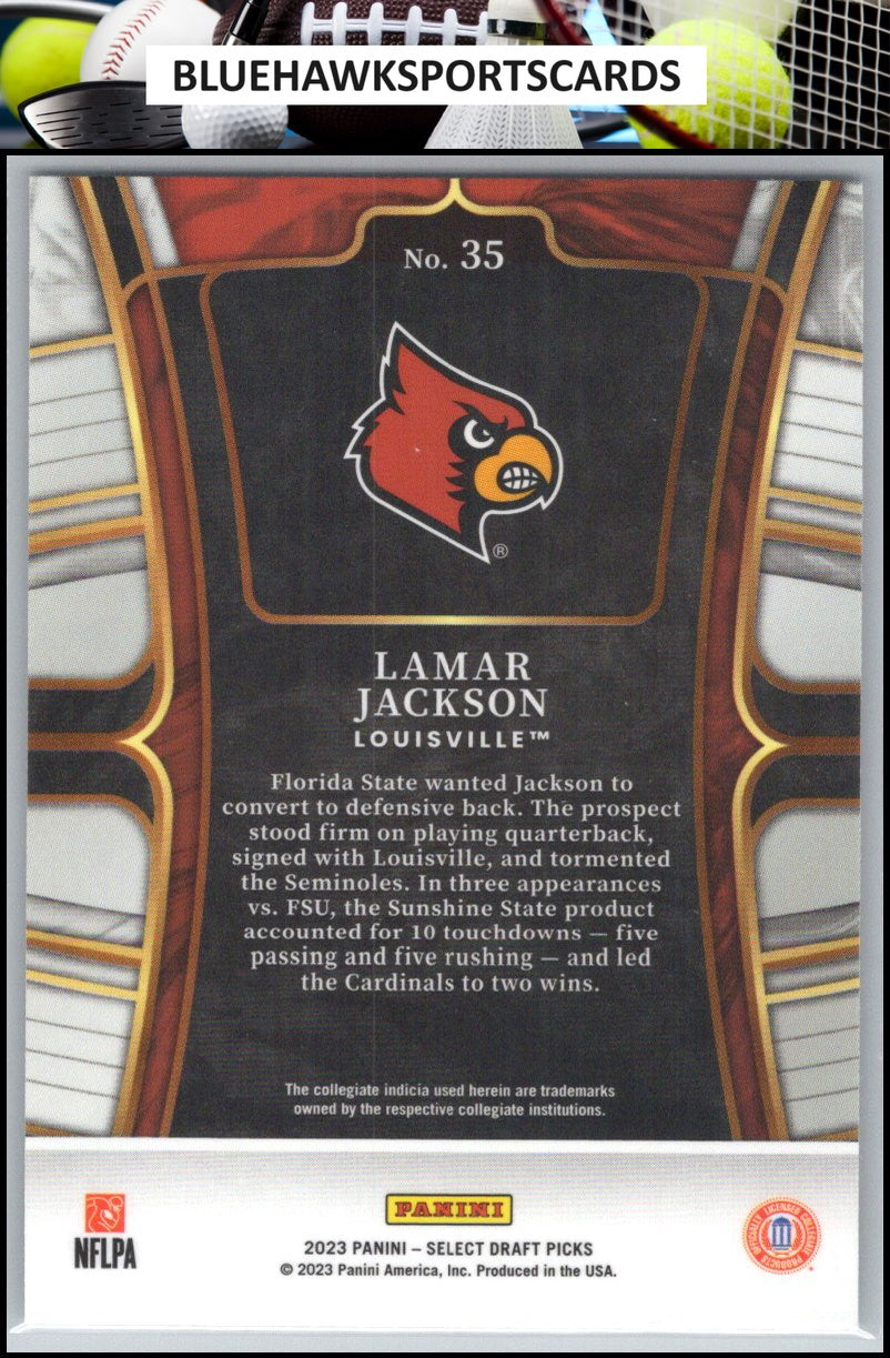 2023 Panini Select Draft Picks #35 Lamar Jackson Blue Retail