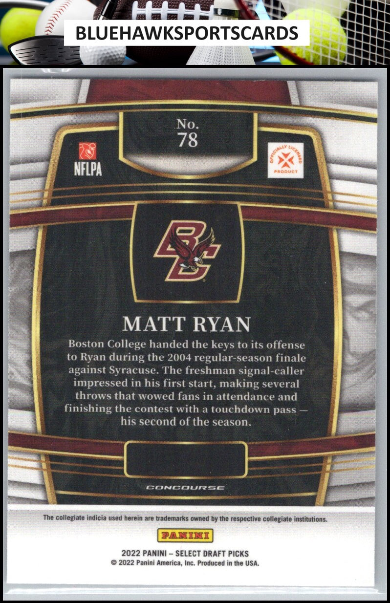 2022 Panini Select Draft Picks #78 Matt Ryan Blue (Retail Base)