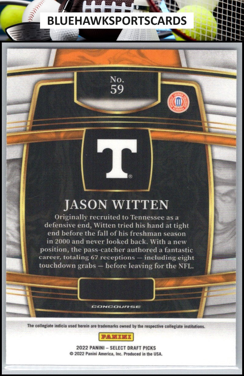 2022 Panini Select Draft Picks #59 Jason Witten Blue (Retail Base)