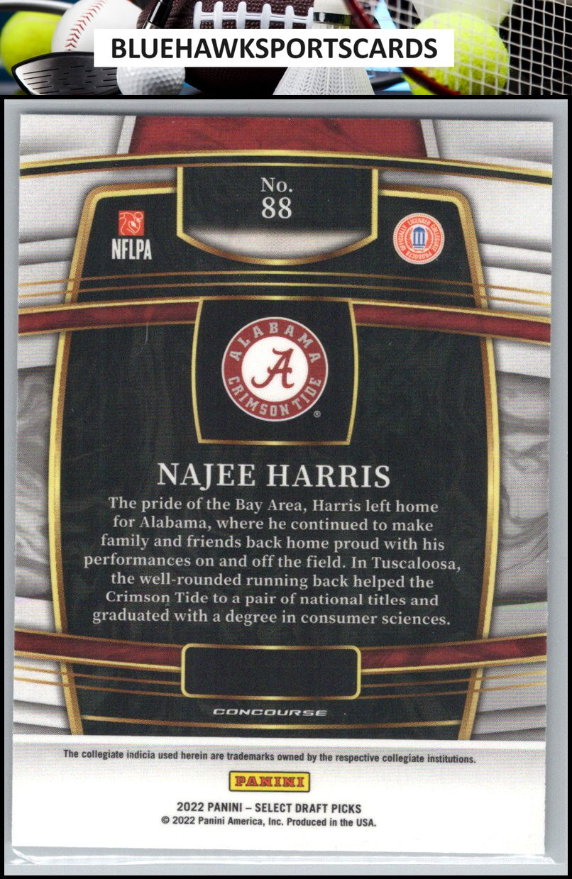 2022 Panini Select Draft Picks #88 Najee Harris Blue (Retail Base)