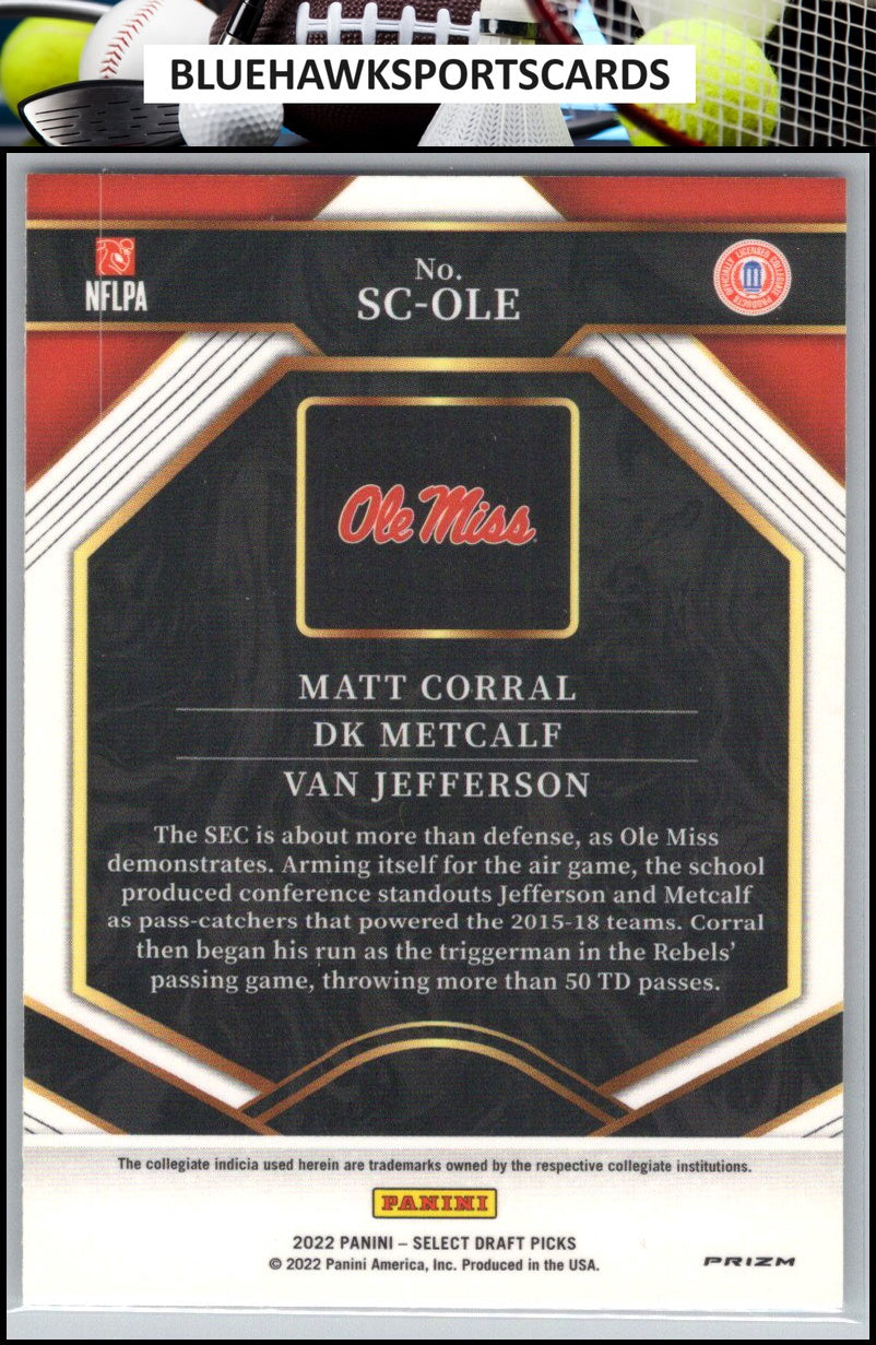 2022 Panini Select Draft Picks #SC-OLE DK Metcalf / Matt / Van Select Company