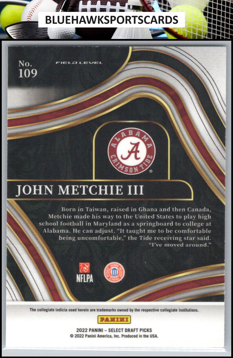 2022 Panini Select Draft Picks #109 John Metchie III Blue (Retail Base)