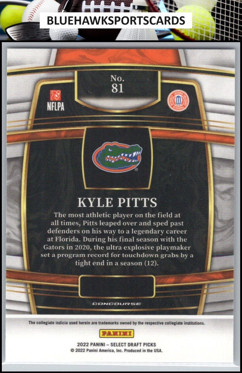 2022 Panini Select Draft Picks #81 Kyle Pitts Blue (Retail Base)