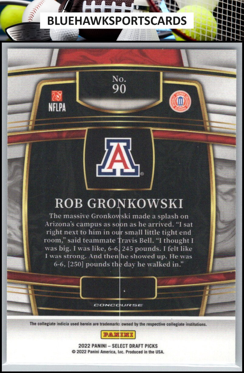 2022 Panini Select Draft Picks #90 Rob Gronkowski Blue (Retail Base)